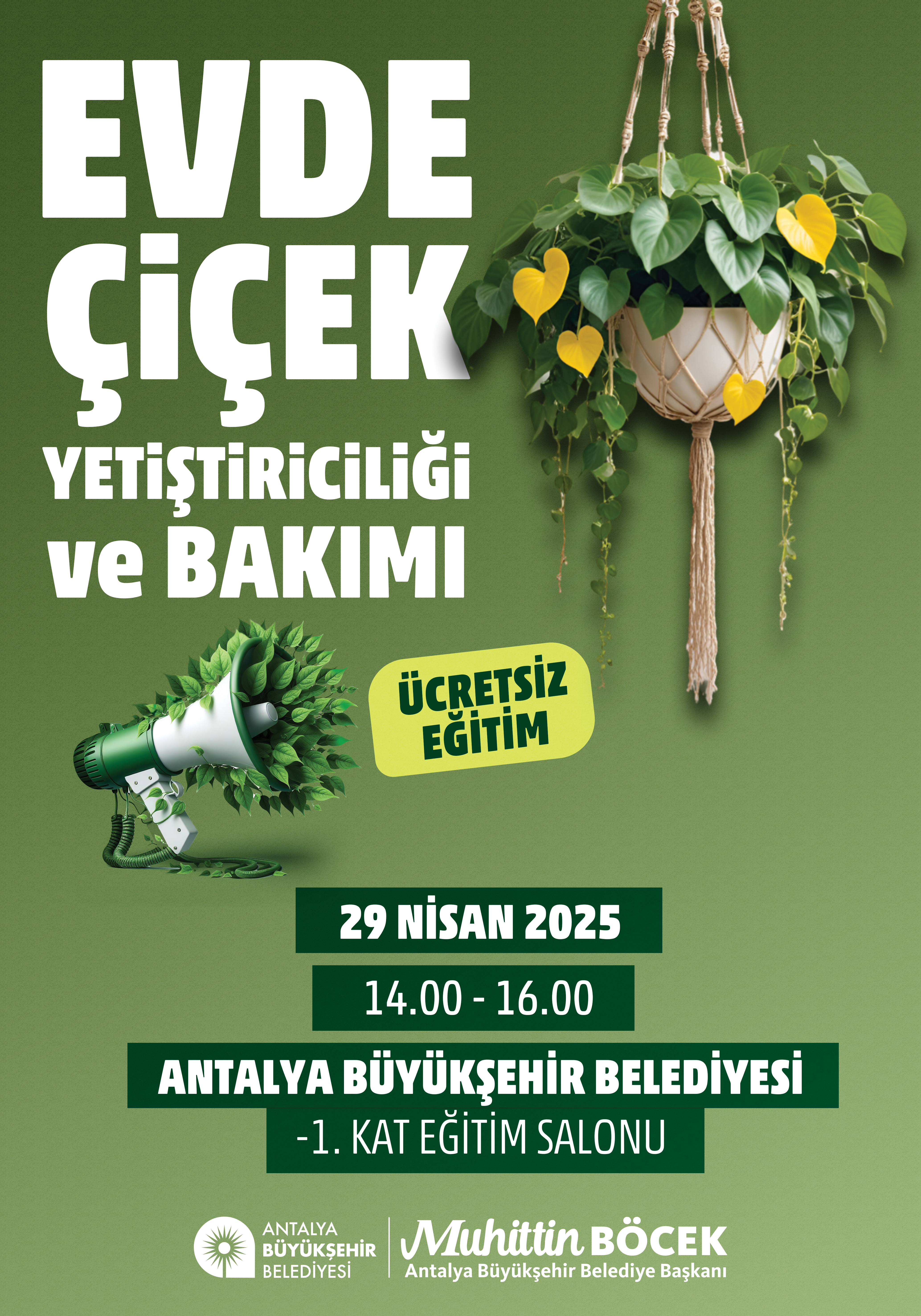 Evde çiçek yetiştiriciliği ve bakımı eğitimi 